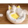 ICEGREY Luxury Soft Pet Bed Cat Cushion Round with Toy Ball