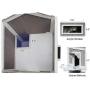 HiCaptain Outdoor Cat House Feral-Cat Shelter Escape Door Waterproof Insulated Two Story