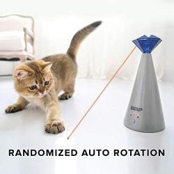 Friends Forever Interactive Laser Cat Toy - Automatic Rotating Laser Pointer for Cool Cats, Electronic Toys for Stimulating Exercise, Battery Powered Auto Lazer, 3 Speed Mode