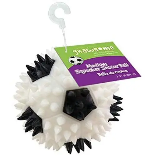 Gnawsome 3.5” Squeaker Soccer Ball Dog Toy - Medium, Promotes Dental and Gum Health for Your Pet, Colors Will Vary Gnawsome 3.5” Squeaker Soccer Ball Dog Toy - Medium, Promotes Dental and Gum Health for Your Pet, Colors Will Vary