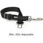 Friends Forever Durable Dog Seatbelt for Carseat, Dog Seat Belt for Vehicle, Tether Attachment to Pet Harness, 20-32 Inches Adjustable Length, Crash Tested Nylon Black, 2-Pack Set Friends Forever Durable Dog Seatbelt for Carseat, Dog Seat Belt for Vehicle, Tether Attachment to Pet Harness, 20-32 Inches Adjustable Length, Crash Tested Nylon Black, 2-Pack Set