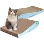 Yunkee Cat Scratcher Cardboard for Indoor Cats, Cat Scratching Pads Recycle Corrugate Scratcher Cat Scratch Lounge Long Lasting Reversable(Whale, 2PCS)