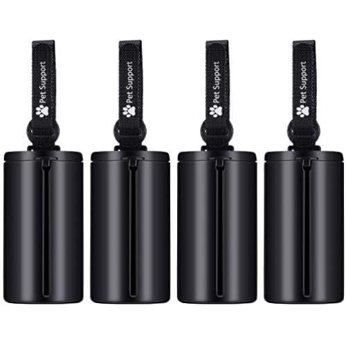 Zonon 4 Pieces Multifunctional Dog Poop Waste Bag Holder Dog Poop Dispenser and 4 Rolls Leak-Proof Dog Waste Bags Dog Waste Container