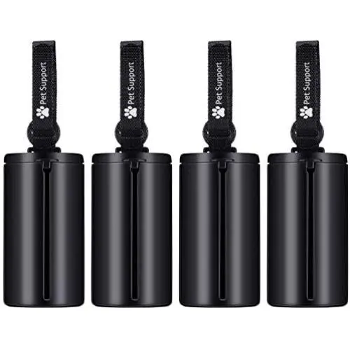 Zonon 4 Pieces Multifunctional Dog Poop Waste Bag Holder Dog Poop Dispenser and 4 Rolls Leak-Proof Dog Waste Bags Dog Waste Container