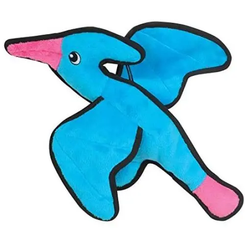 SmartPetLove Tender-Tuffs Crinkle - Prehistoric Plush Dog Toy - Flying Pterosaur