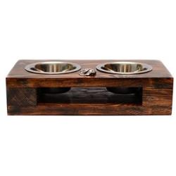 Boston Terrier, Boston Bull, American Gentlemen, a Dogs Bowl with a Relief from ArtDog