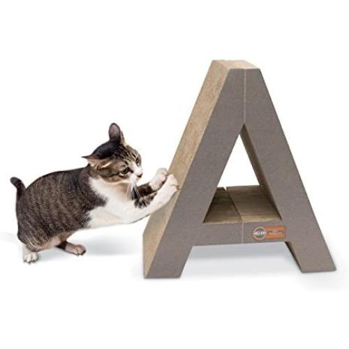 K&H PET Products Kitty Tippy Scratch n Track Cardboard Cat Scratcher Interactive Toy
