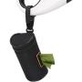 MalsiPree Dog Poop Bag Holder Leash Attachment, Dog Waste Bag Dispenser with Stainless Steel Carabiner Clip & Adjustable Strap Fit for Any Dog Leash & Poopbag (Black)