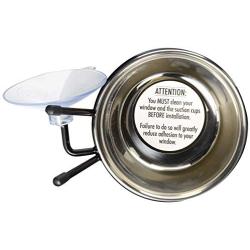 K&H Pet Products EZ Mount Up & Away Kitty Diner 12oz. Stainless/Black Mounts to Windows