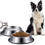 Vikedi Stainless Steel Dog Bowls for Medium/Large Dog, 40 Oz Stainless Steel Bowls with Anti-Skid Rubber Base for Food or Water Bowls, Pets Dog Feeder Bowl Dog Dish Reduce Spill, Set of 2