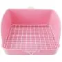 POPETPOP Rabbit Toilet Pet Potty Trainer Small Animal Training Tray Pad Floor Protection Trays for Rabbit Guinea Pig Galesaur Ferret Small Pet