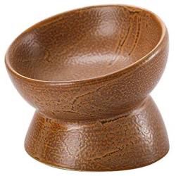 LIONWEI LIONWELI Ceramic Small Elevated Cat Dog Bowl Raised Cat Food Water Bowl Dish no Spill Pet Comfort Feeding Bowls