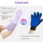 2 Pairs Magic Silicone Gloves, Pet Grooming Gloves Hair Removal, Dogs & Cats Bath Scrubber with High Density Teeth Cleaning Gloves, Reusable Kitchen Dishwashing Gloves