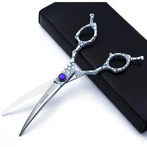 6.5/7/8 Inch Pet Grooming Shears Straight/Curved Scissors, Hair Trimming Shears, Pet Grooming Curved Scissors & Dog Shears (A-6.5 inch-Curved Scissor) 6.5/7/8 Inch Pet Grooming Shears Straight/Curved Scissors, Hair Trimming Shears, Pet Grooming Curved Scissors & Dog Shears (A-6.5 inch-Curved Scissor)