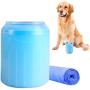 Lemcrvas Dog Paw Cleaner, 2-In-1 Dog Paw Washer Cup with Towel Portable Pet Muddy Paw Cleaner Pet Cleaning Brush Feet Cleaner for Dog & Cat Grooming Non-toxic Blue
