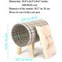 Oteas 24 Inch Pet House Cat Dog Teepee Tent with Cushion Mat for Puppies, Kitten, Rabbits