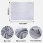 FEBSNOW Dog Bed Mat, Soft Crate Pad with Premium Dog Blanket, Washable Dog Crate Bed for Large Medium Small Dogs Cat Beds（Silver Gray）