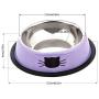 Legendog Cat Bowl Pet Bowl Stainless Steel Cat Food Water Bowl with Non-Slip Rubber Base Small Pet Bowl Cat Feeding Bowls Set of 3