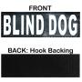Doggie Stylz Set of 2 Reflective Blind Dog Removable Patches with Hook Backing for Working Dog Harnesses & Vests. Durable and Interchangeable - Comes in 3 Sizes Small, Medium and Large