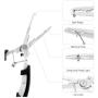 Meiliss Stainless Steel Fishing Pliers Fishing Line De-Hooking Device Wire Cutters Multi-Function Knitting Knife and Unhooking Tool