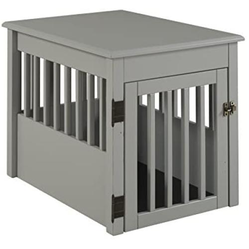 BarkWood Pet Crate End Table - Grey Finish
