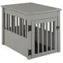 BarkWood Pet Crate End Table - Grey Finish BarkWood Pet Crate End Table - Grey Finish