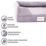 Ushang Pet Orthopedic Memory Foam Dog Beds, Pet Sofa Lounger Bolster Dog Beds for Large Dogs Wash Removable Cover with Anti-Slip Bottom