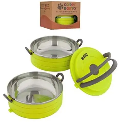 Healthy Human Portable Dog & Pet Travel Bowls with Lid - Human Grade Stainless Steel - Ideal for Food & Water - 3 Sizes & 3 Colors Healthy Human Portable Dog & Pet Travel Bowls with Lid - Human Grade Stainless Steel - Ideal for Food & Water - 3 Sizes & 3 Colors