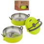 Healthy Human Portable Dog & Pet Travel Bowls with Lid - Human Grade Stainless Steel - Ideal for Food & Water - 3 Sizes & 3 Colors