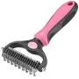 VWMYQ-Pet Grooming Tool - 2 Sided Undercoat Rake for Cats and Dogs - Safe Dematting Comb for Easy Mats & Tangles Removing - No More Nasty Shedding and Flying Hair VWMYQ-Pet Grooming Tool - 2 Sided Undercoat Rake for Cats and Dogs - Safe Dematting Comb for Easy Mats & Tangles Removing - No More Nasty Shedding and Flying Hair