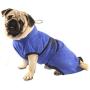 GabeFish Super Absorbent Microfiber Dog Bathrobe Full-Wrap Cats Bath Towel Cape