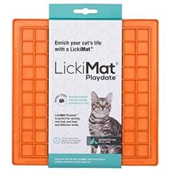 Lickimat Classic Cat Slow Feeders for Feline Boredom and Anxiety Reduction; Perfect for Food, Treats, Yogurt, or Peanut Butter. Fun Alternative to a Slow Feed Cat Bowl or Dish!