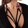 ACEYFD Harness Bra Black Body Pentagram Harness Women Black Goth Women Pentagram Dress Accessories