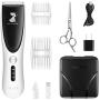 WONER Dog Clippers for Grooming, Pet Grooming Kit with Storage Box, Dog Grooming Tool, Cordless Pet Clippers for Dogs, Cats, Horses