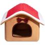 Hollypet Cozy Pet Bed Warm Cave Nest Sleeping Bed Puppy Christmas House for Cats and Small Dogs, Red