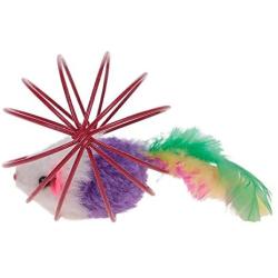 QERNTPEY Pet Toy Cat Toy Plush Mouse Rat in Cage Ball Metal Interactive Toy for Cat Kitten Pet Toy Interact with Pets