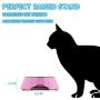 KLASKWARE Stainless Steel Pet Bowl,Double Small Dog Bowl with Non-Skid Rubber Feet, Food Water Dish Feeder for Dogs Cats and Pets