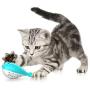 ocijf179 Cat Toy Pet Cat Kitten TPR Puffer Fish Toothbrush Catnip Molar Soft Bite Chew Play Toy - Blue