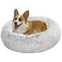 Zerohub Calming Dog Bed, Ultra Soft Faux Fur Donut Cuddler Dog Bed with Anti-Slip & Waterproof Base, Machine Washable Round Pet Bed for Small Medium Dogs and Cats (Multiple Sizes)