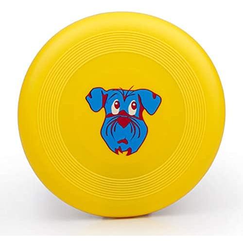 Dog Training Toy Frisbee Flying Disc Tooth Resistant Outdoor Large Dog Pet Fetch Toy, Easy to Catch, 100% PVC, Soft and Durable, Blue,Yellow,Yellow,23cm