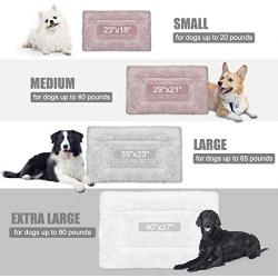SIWA MARY Dog Bed Mat Soft Crate Pad Washable Anti-Slip Mattress for Large Medium Small Dogs and Cats Kennel Pad