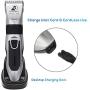 Dog Grooming Clippers - Cordless Quiet Pet Hair Clippers Trimmer Rechargeable with Stainless Steel Blades Dog Comb Shears Best Professional Hair Clipper Set for Dogs Cats Pets Long Short Hair