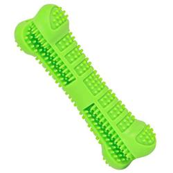 Emoly Dog Toothbrush Care Cleaning Stick - Dog Toothbrush Chew Toy Stick for Dog Dental Care- Safe, Bite Resistant Natural Rubber Toy Bone for Teeth Cleaning- Suitable for All Breed of Dogs (Green)