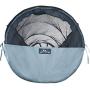 HandinHandCreations Pet Tube Soft Car Crate Large Kennel The Safe Dog and Cat Travel Mobile Home Pet Limo with Seat Belts and Storage Bag 47Lx24H Grey Color