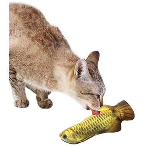 3D Fish Plush Cat Pet Toy Interactive Gifts Fish Catnip Toys Stuffed Pillow Doll Simulation Fish Playing Toy for Pet