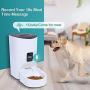 TOO TOO 7L Automatic Dog Feeder, Timer Cat Food Dispenser with Desiccant Bag for Dry Food, Programmable Portion Control 1-4 Meals per Day＆Voice Recorder for Small/Medium Pets (White)