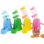 POPETPOP 125ML Pet Dispenser with Base Hut Small Pet Nest Hamster Water Bottle Holder (Pink)