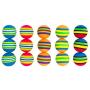 PET SHOW 15pcs 1.4” Cat Toy Balls Interactive EVA Soft Foam Colorful Rainbow Kitten Toys Ball for Small Dogs Puppies Puppy Quiet Indoor Outdoor Play Activity Chase Training