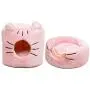 N/PP Cat Beds Cave for Indoor Cats 2 in 1 Foldable Pink/Grey Self Warming Kitten Pet Bed Washable N/PP Cat Beds Cave for Indoor Cats 2 in 1 Foldable Pink/Grey Self Warming Kitten Pet Bed Washable