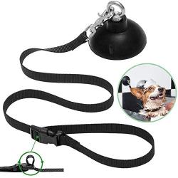 DCSUIT Dog Shower Bathing Tether Straps with Suction Cup - Dog Grooming Restraints Shower Soft Nylon Leash with Adjustable Collar - Strong Suction Cups Suit for Smooth Wall(Marble,Metal,Glass,etc.)